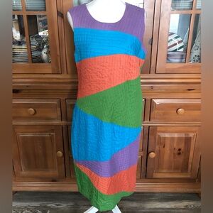 👗EUC JSong sleeveless shift multi color dress